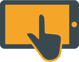 Affichage sur tablette à l'office de tourisme et chez ses partenaires